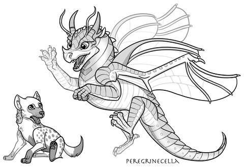 Baby Beetlewing Dragon Coloring Page